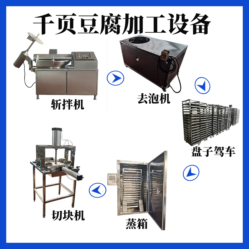 千頁豆腐加工設(shè)備斬拌機(jī)、去泡機(jī)、蒸箱、切塊機(jī)現(xiàn)貨供應(yīng)
